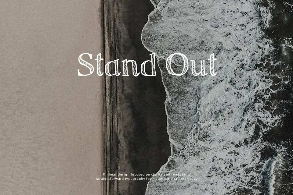 Sketch Serif Font Font Preview for Vintage Restaurant