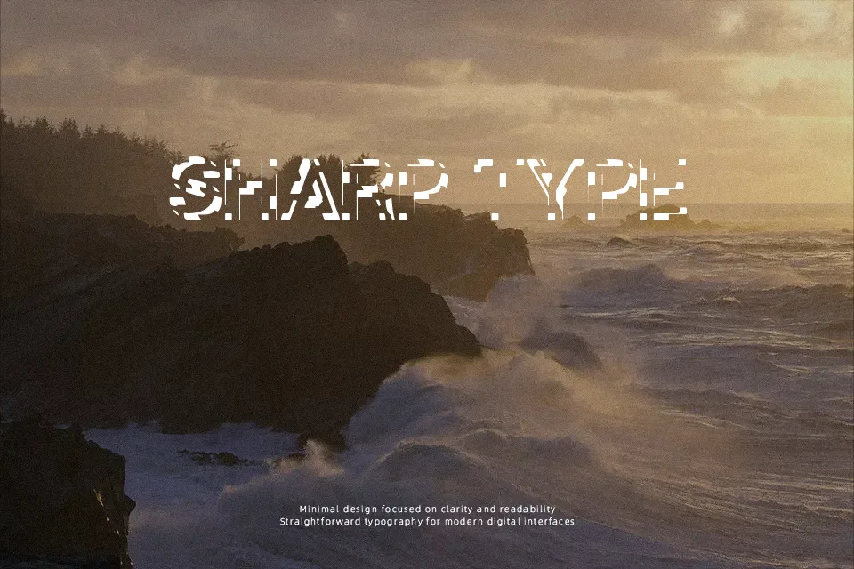Sliced Tech Font Font Preview for Film