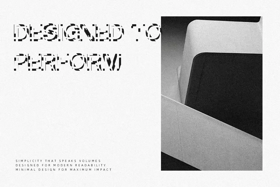 Sliced Tech Font Font Preview for Futuristic Mood