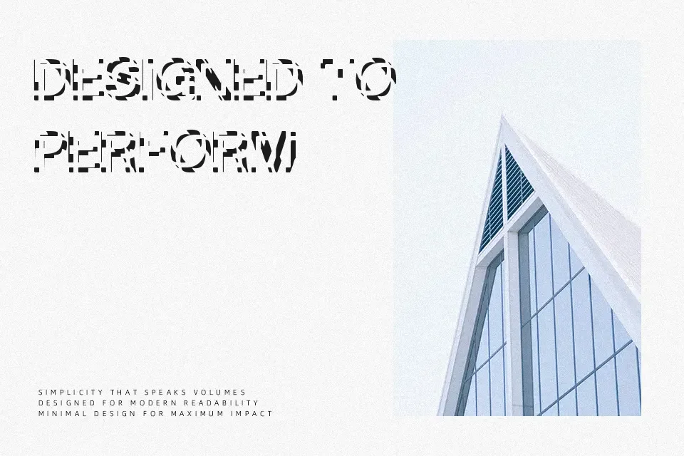 Sliced Tech Font Display Font Preview for Film