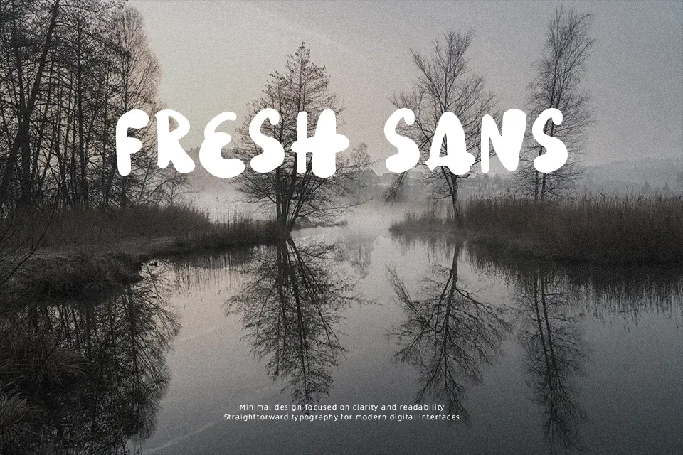 Snowy Skies Font Font Preview for Bubble Poster