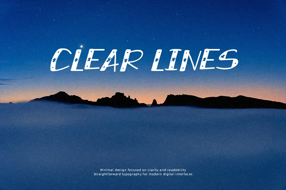 Snowy Sparkles Font Display Font Preview for Headline