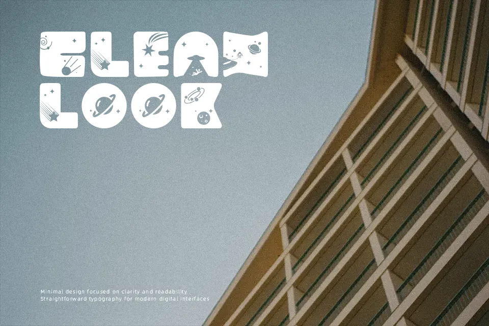 Solar Space Font Font Preview for Tech Poster