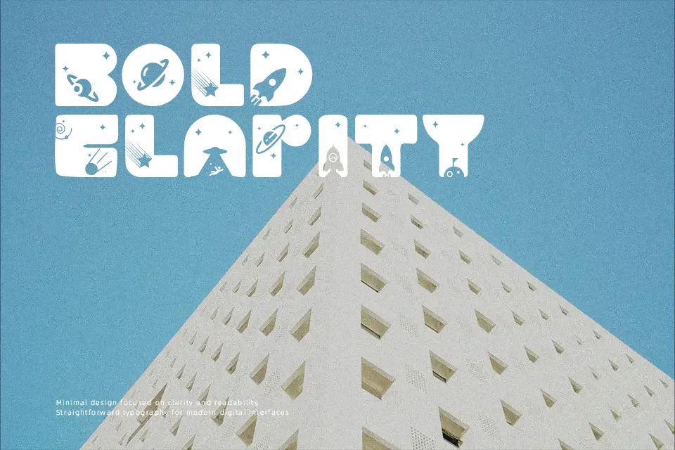 Solar Space Font Geometric Font Preview for Poster