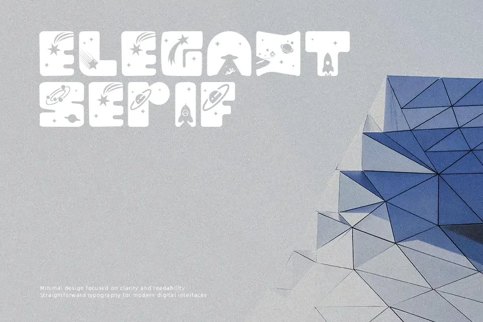 Solar Space Font Font Preview for Futuristic Logo