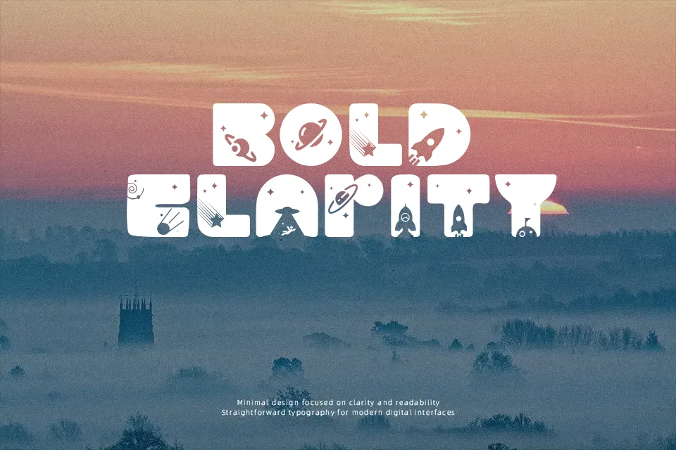 Solar Space Font Font Preview for Bold Poster