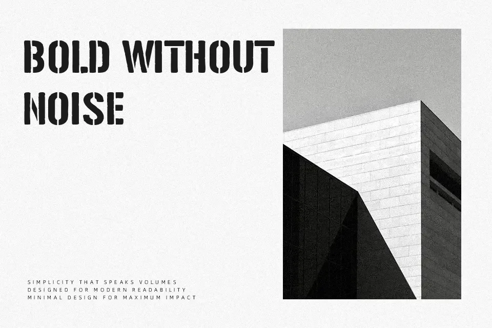 Solid Stencil 2023 Font Font Preview for Tech Mood
