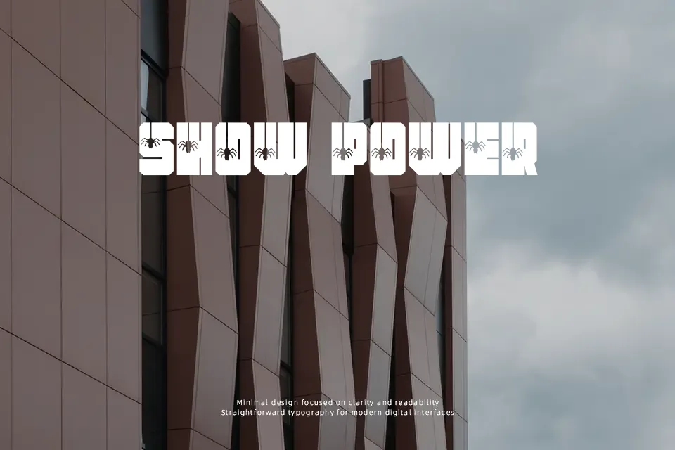 Spider Font Font Preview for Bold Poster