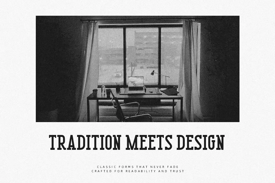 Sportation Font Serif Font Preview for Poster