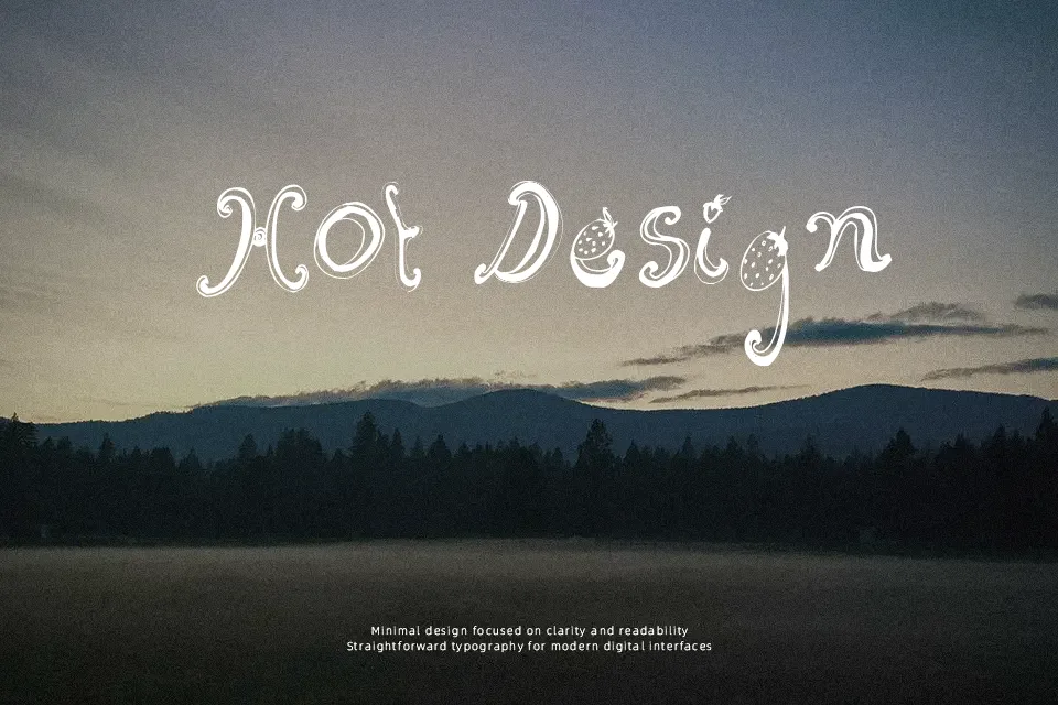 Starberry Swirl Delight Font Font Preview for Warm Packaging