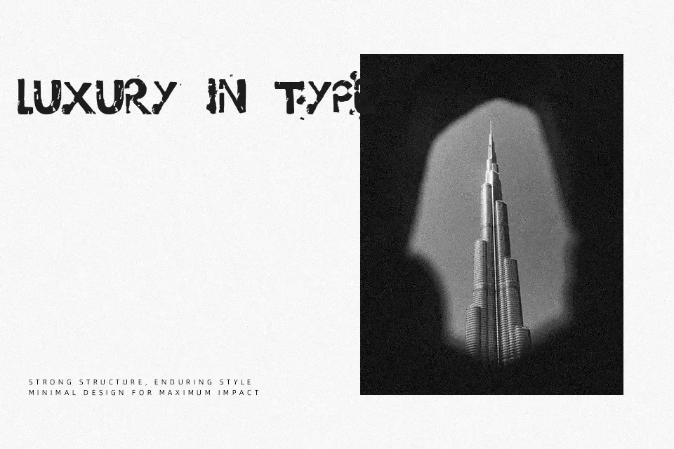 Stencil Pra Vender Côco Font Font Preview for Bold Poster