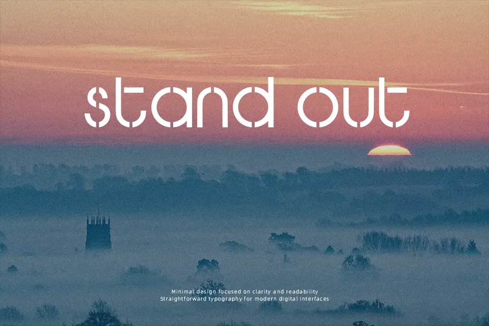 Stencilove Font Font Preview for Bold Mood