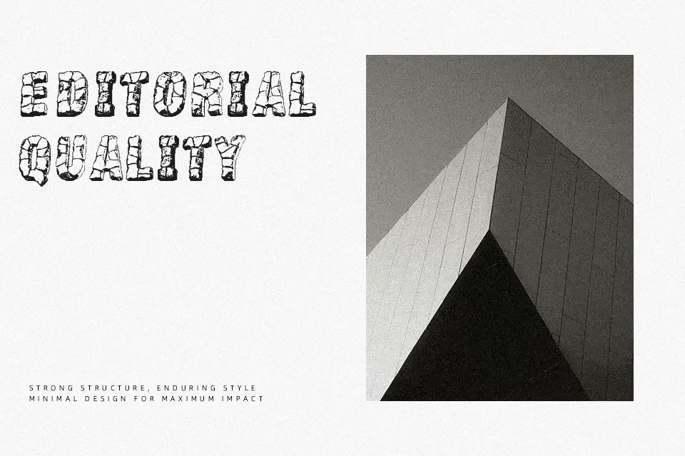 Stone block Font Font Preview for Logo