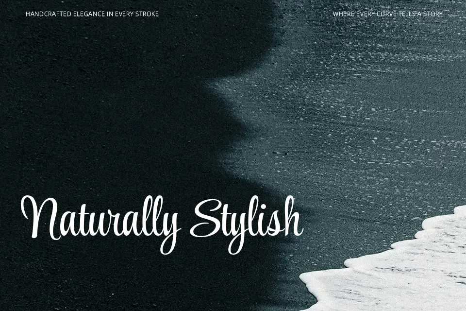 Style Script Font Font Preview for Vintage Invitation