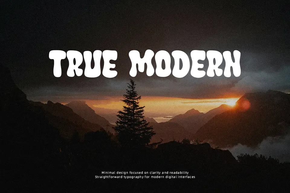 Super Basic Font Display Font Preview for Packaging
