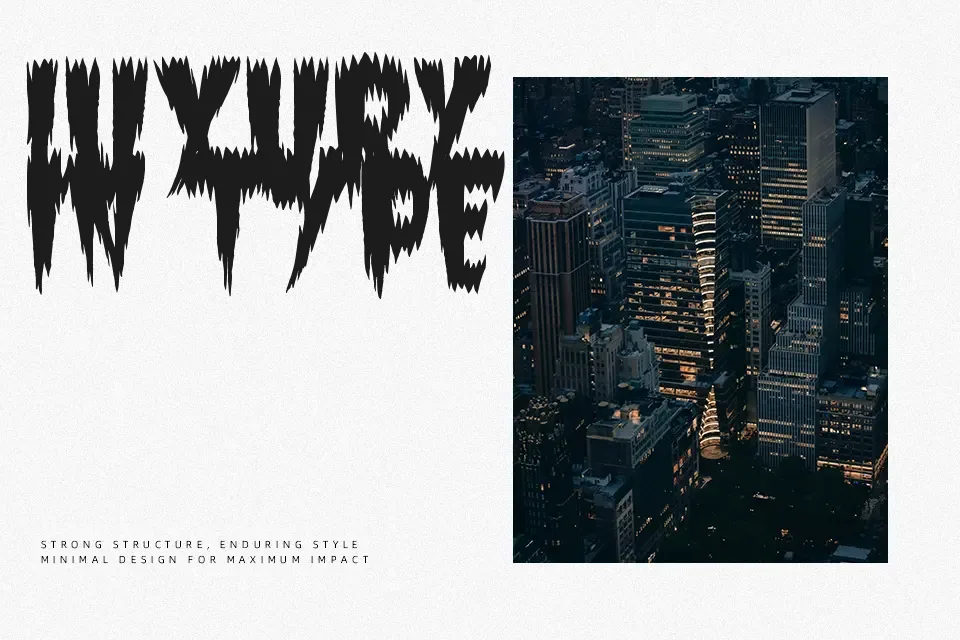 Super Weird Font Font Preview for Dark Mood