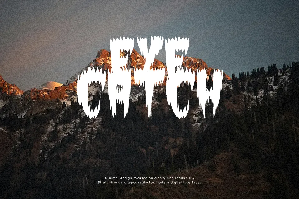Super Weird Font Font Preview for Dark Film