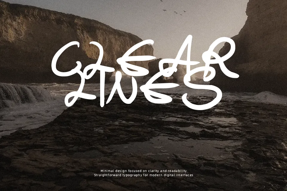 Swirly Curly Inks Font Display Font Preview for Social Media