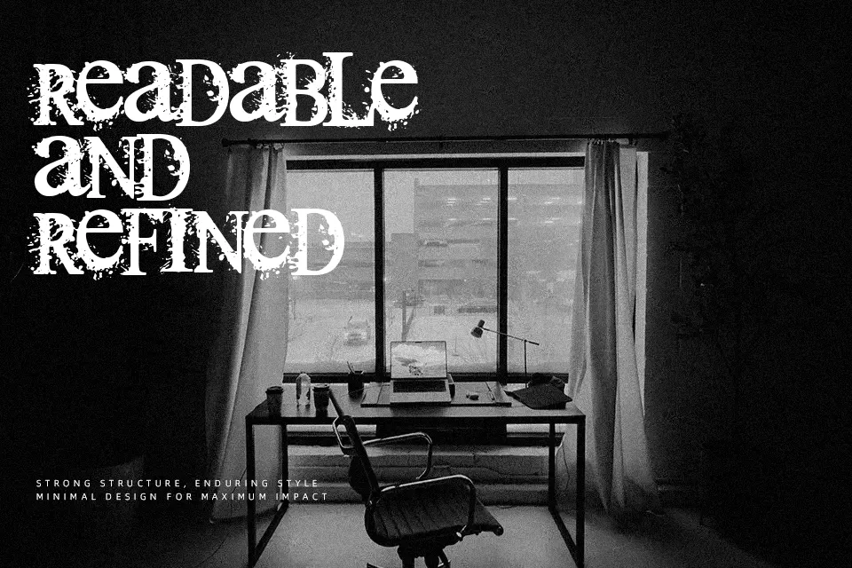 Thermals Font Font Preview for Dark Mood