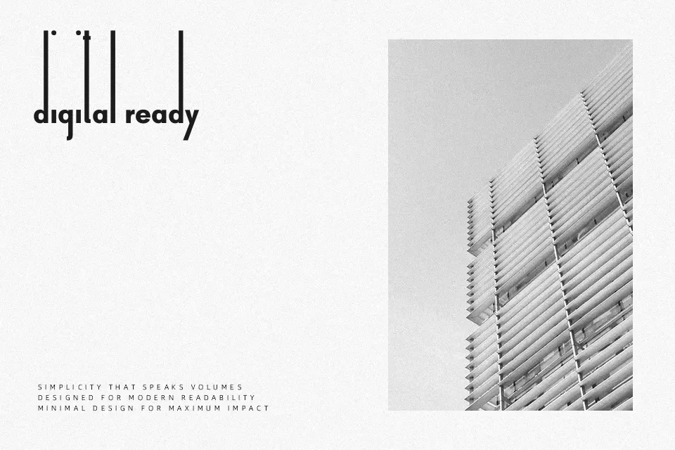 Thiamine Font Geometric Font Preview for Packaging