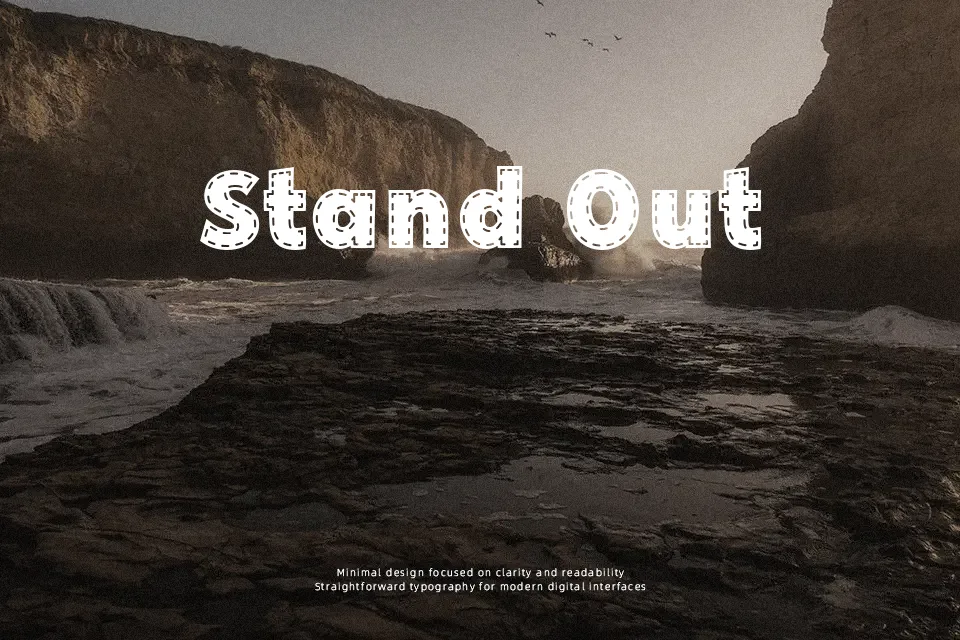 Thick Stitch Font Sans Serif Font Preview for Poster