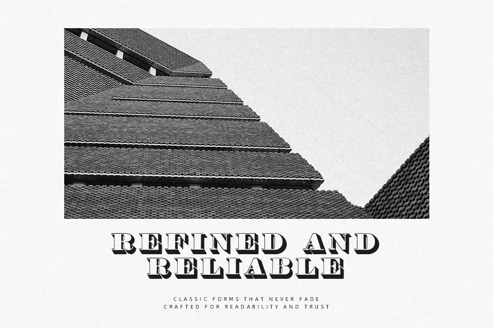 Thorne Shaded Font Display Font Preview for Advertising