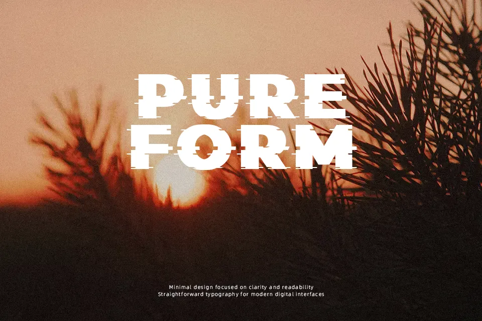Those Glitch Font Sans Serif Font Preview for Poster