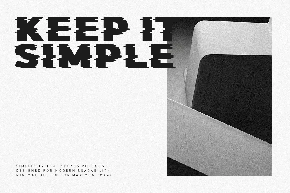 Those Glitch Font Display Font Preview for Music