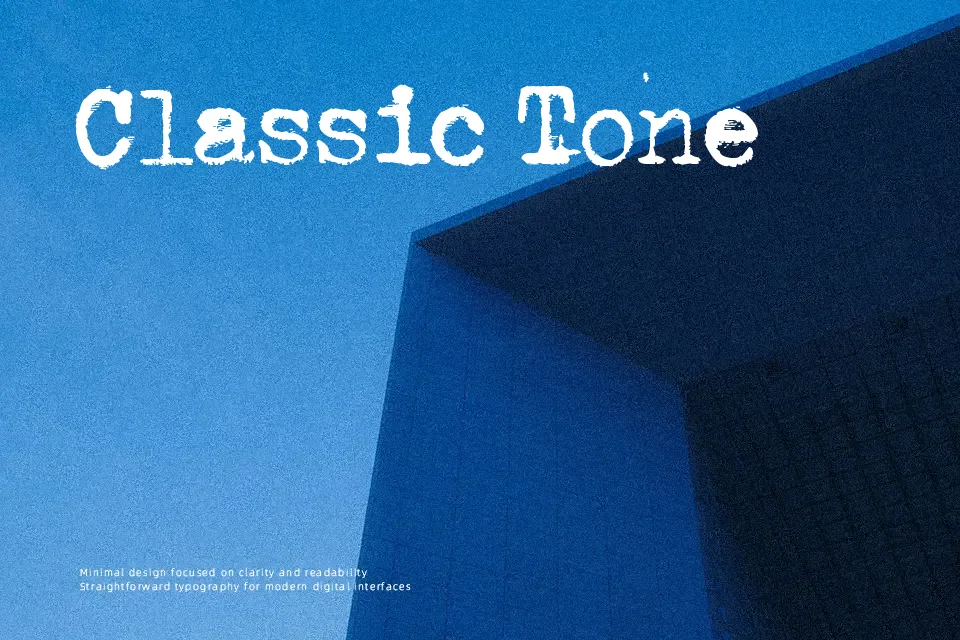 Through the night Font Monospace Font Preview for Headline