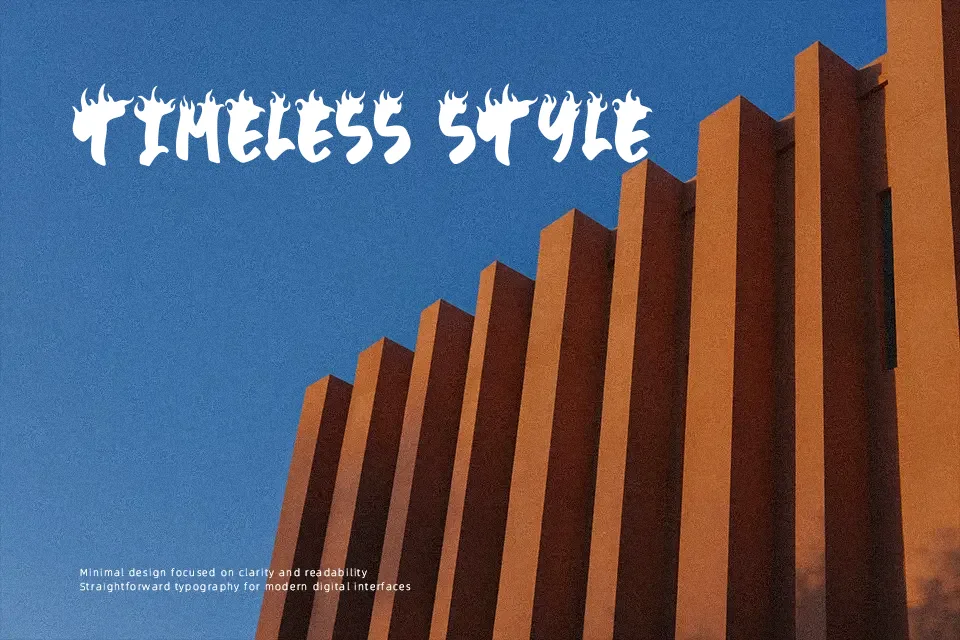 Trash Flame Font Font Preview for Energetic Headline