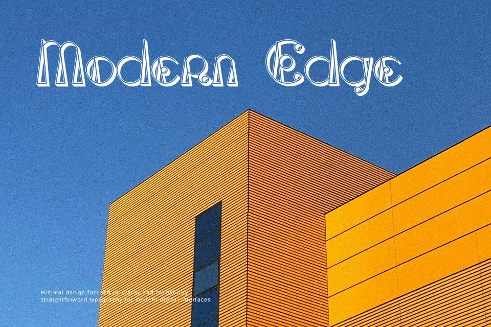 TriangleETcircle Shadow Font Geometric Font Preview for 3D