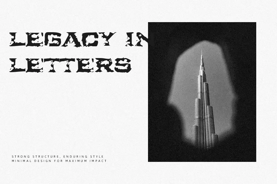 Turbulence Font Font Preview for Rough Poster