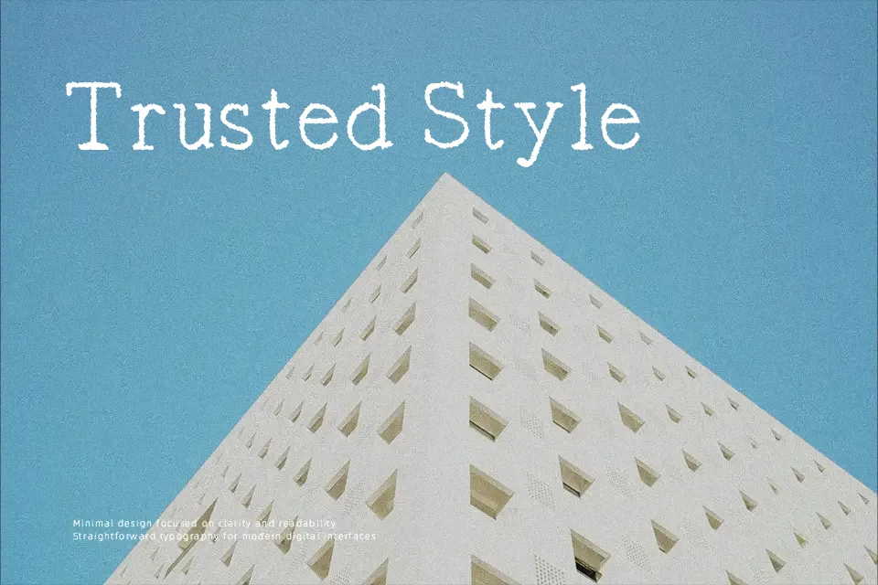 Typist’s Pseudonym Font Font Preview for Dark Film