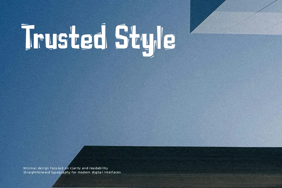 Typo Cut-Out Shaky Font Font Preview for Rough Packaging