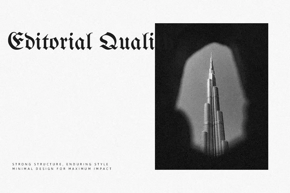 UnifrakturMaguntia Font Font Preview for Dark Advertising