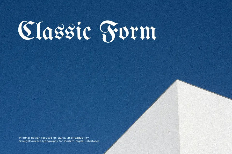 UnifrakturMaguntia Font Display Font Preview for Branding