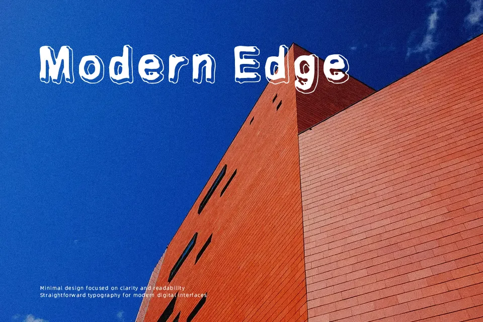 Universedge Font Geometric Font Preview for Packaging