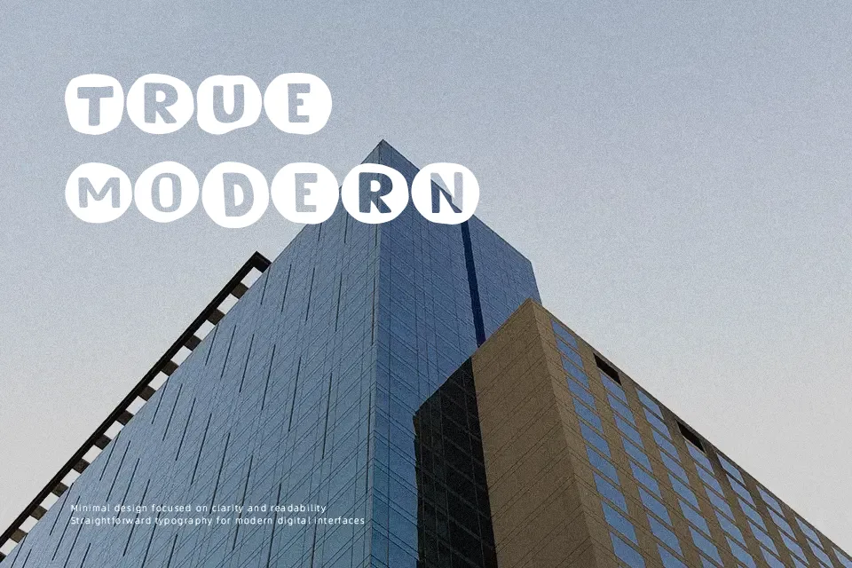 Unround Font Geometric Font Preview for Headline