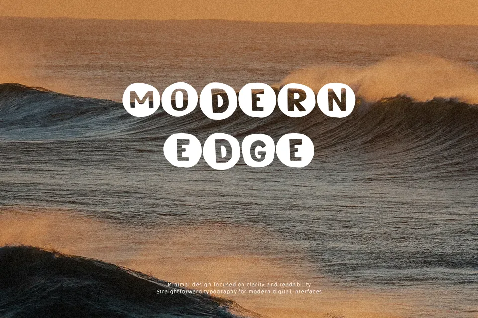 Unround Font Geometric Font Preview for Poster