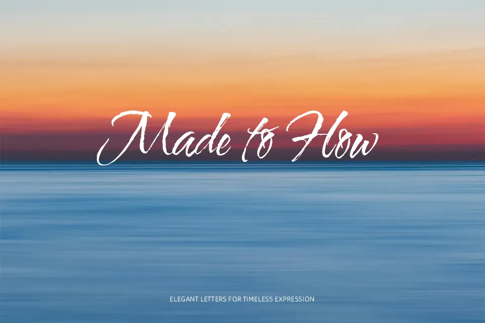 Water Brush Font Font Preview for Dynamic Poster