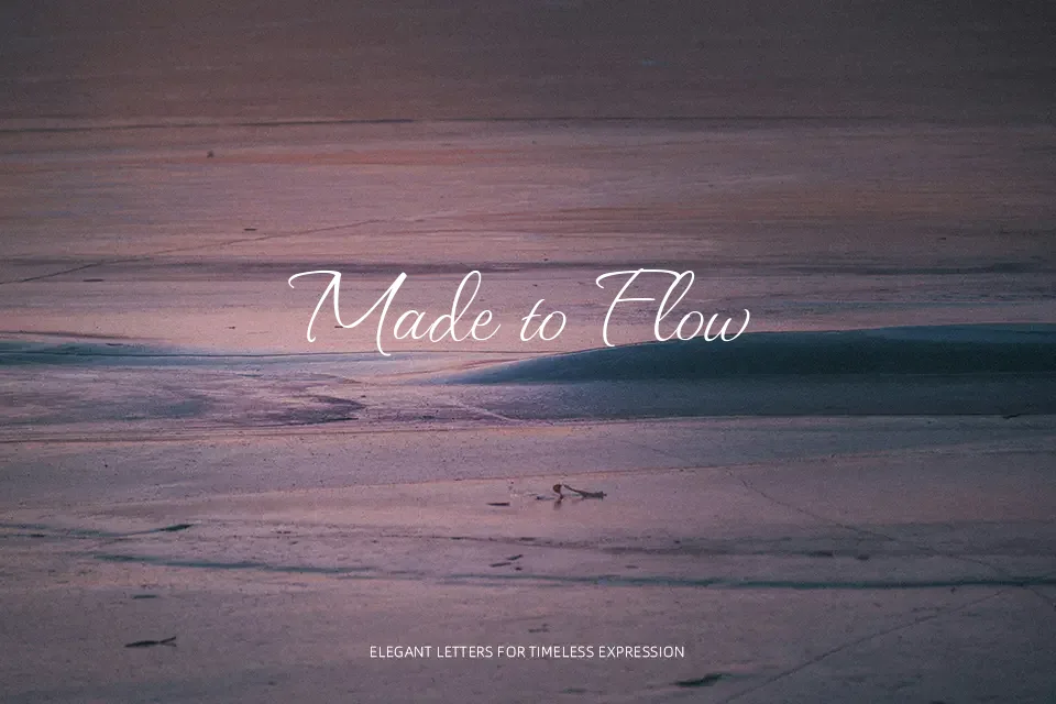 Waterfall Font Font Preview for Romantic Wedding