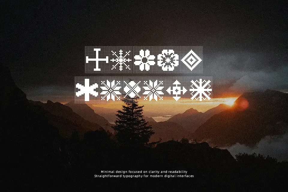 Yarndings 20 Charted Font Decorative Font Preview for Website